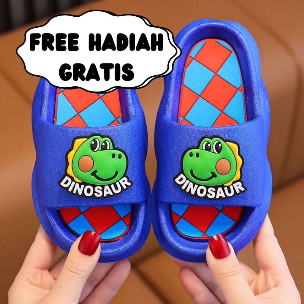 [LAST CALL] JISOOBABY AA-12 DINOSAUR รองเท้าแตะสําหรับเด็ก รองเท้าแตะยางคุณภาพ 1-7 ปี DINOSAUR