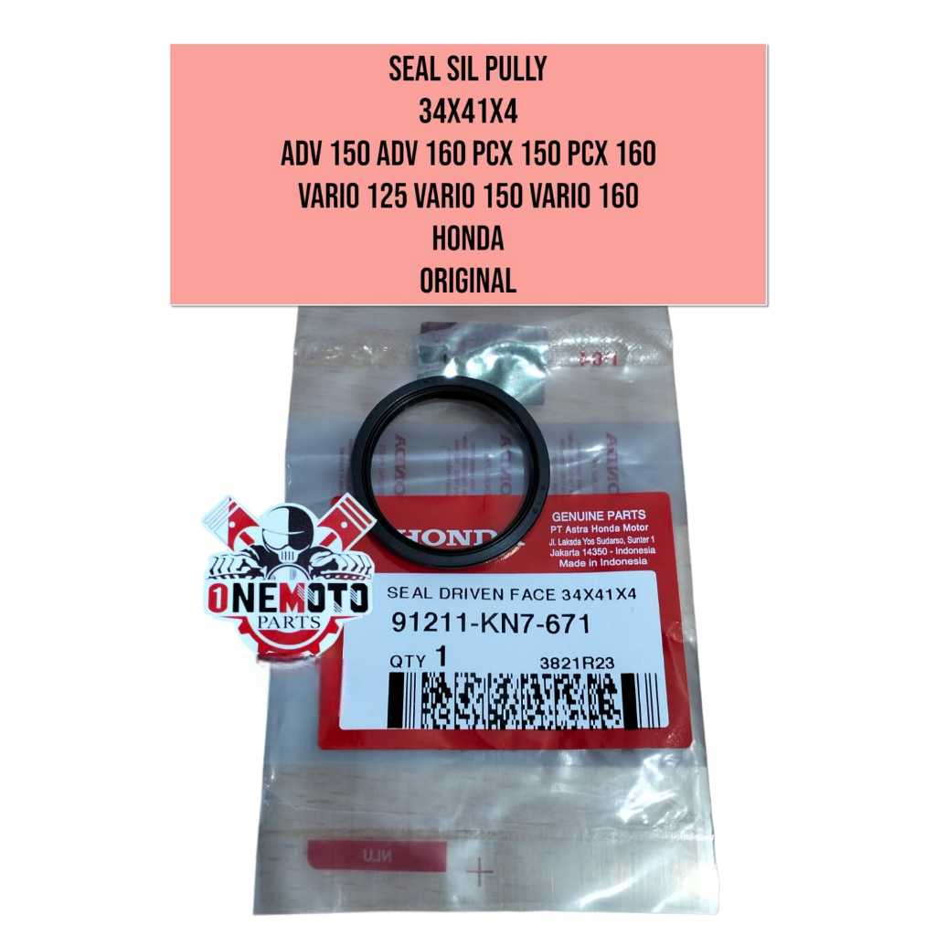 ซีล SIL PULLY 34X41X4 ADV 150 160 PCX 150 160 VARIO 125 150 160 HONDA 91211-KN7-671 เดิม