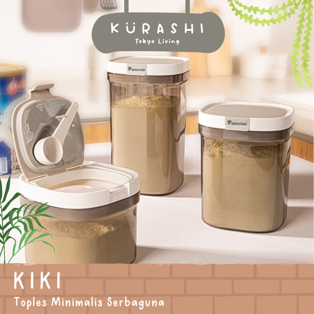 [KURASHI]KIKI กระปุกใส ใส่ขนมขบเคี้ยว ชา น้ําตาล เครื่องเทศ ห้องครัว กล่องเก็บอาหารใส เพื่อความสวยงาม ภาชนะเก็บอาหารขนาดเล็ก