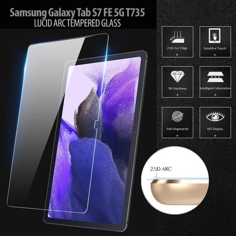 Samsung Tab S7 FE / Samsung Tab S7 Plus / Tab S7+ Tab S7 FE กระจกนิรภัย YES Anti-Scratch Premium Cle
