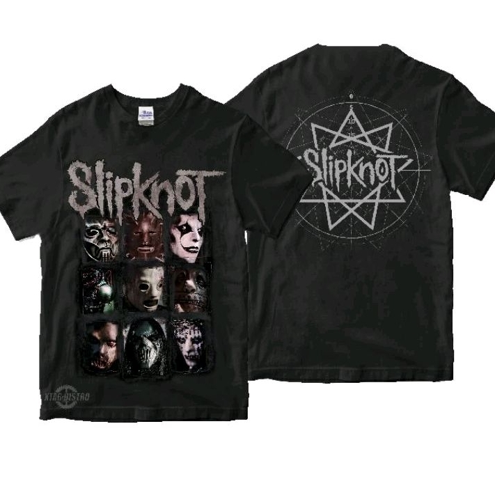 Kaos band Slipknot - FACES CREATURES เสื้อยืดพรีเมี่ยม โลหะ baju Slipknot xtab distro