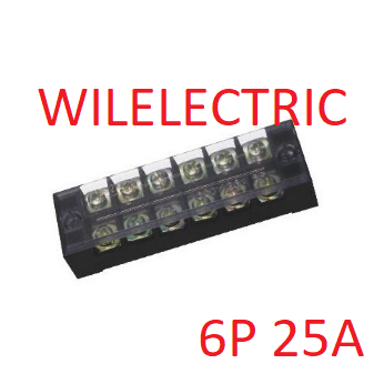 เทอร์มินอลบล็อค 6P 25A TB 2506 / บล็อกแก้ว 6 เสา 25 A TB2506