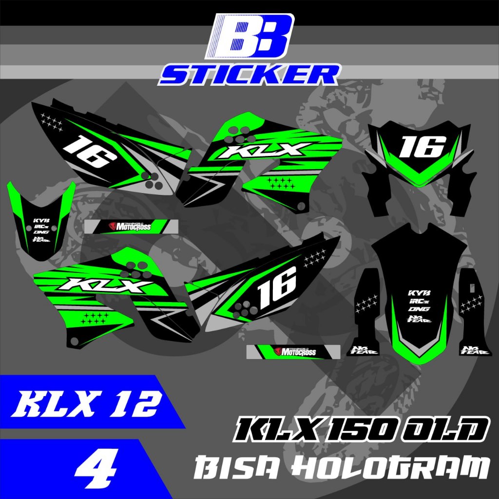สติ๊กเกอร์ KLX เก่า Striping CAN HOLOGRAM PREMIUM KLX 150 Old Klx 12