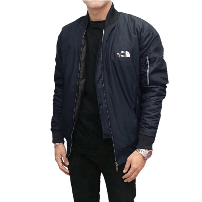 LOGO BOMBER JACKET RIDER BLACK PILOT BOMBER JACKET