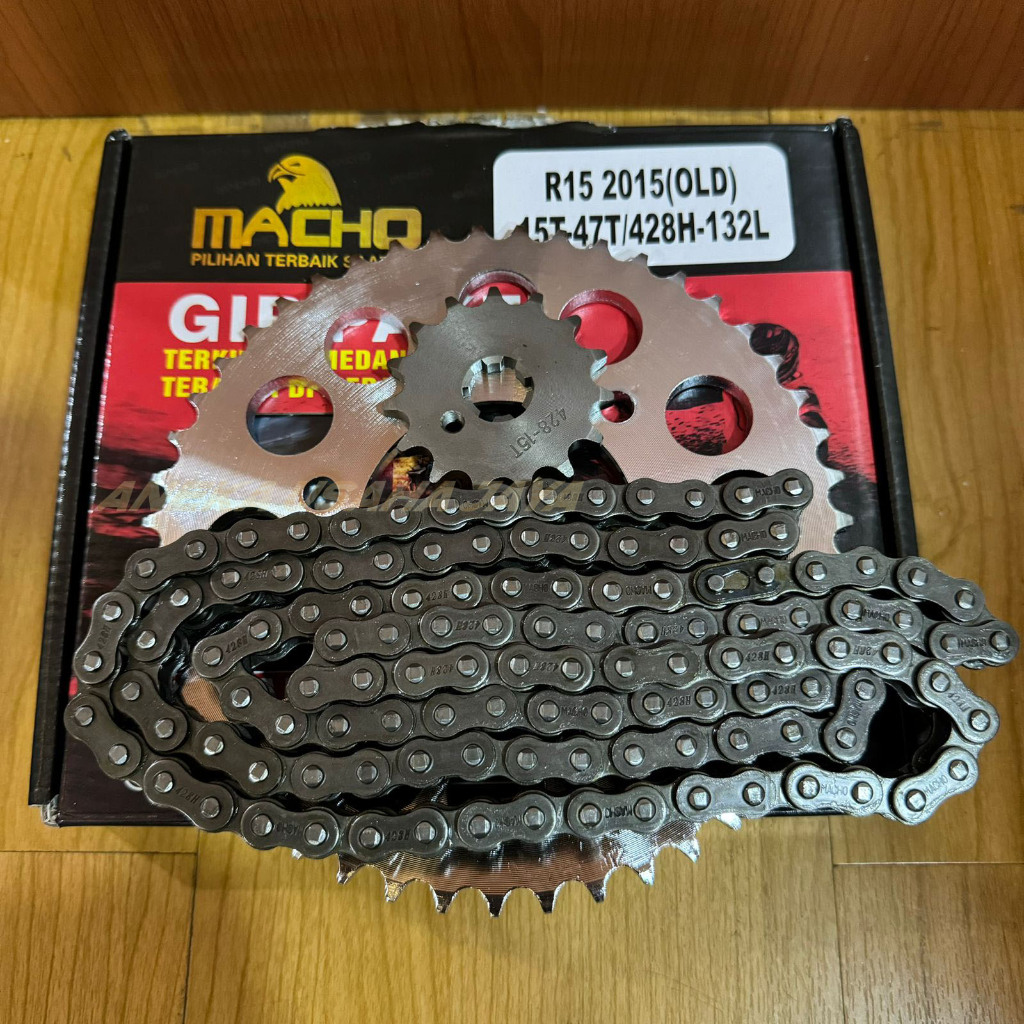 แพ็คเกจเกียร์ + CHAIN R15 MACHO