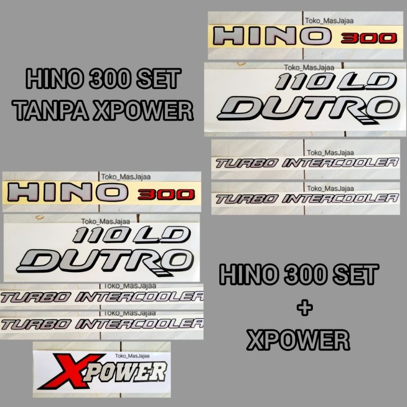Hino สติกเกอร์อินเตอร์คูลเลอร์ 110Ld Dutro Turbo 300xpower 300 Dutro 110Ld สําหรับติดตกแต่งรถบรรทุก 1 ชุด