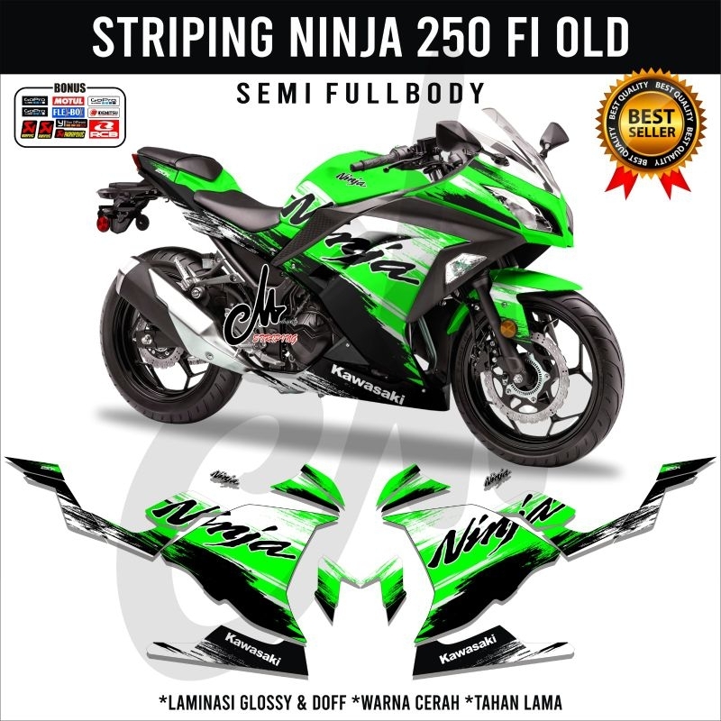 Striping Ninja Fi 250 จุดฟรีกึ่งเต็ม / Kawasaki Ninja 250 Fi Motorcycle Sticker / Ninja Fi 250 Semif