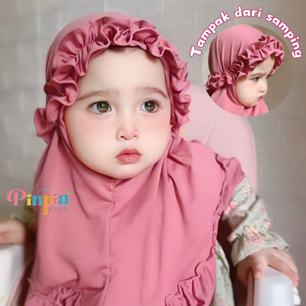 Pinpin Kids - RAINA Kriwl Baby Hijab 0-3 YEARS / Baby Hijab / Girls Headscarf