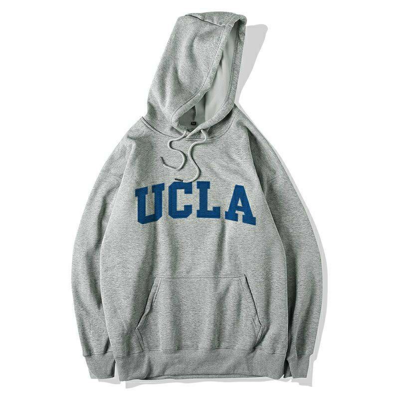 เสื้อแจ็กเก็ต เสื้อฮู้ดดี้ แบบสวมหัว ขนาดใหญ่ ลาย UCLA California University Los Angeles BIGSIZE สไตล์สตรีท สําหรับผู้หญิง และผู้ชาย ไซซ์ S - 6XL