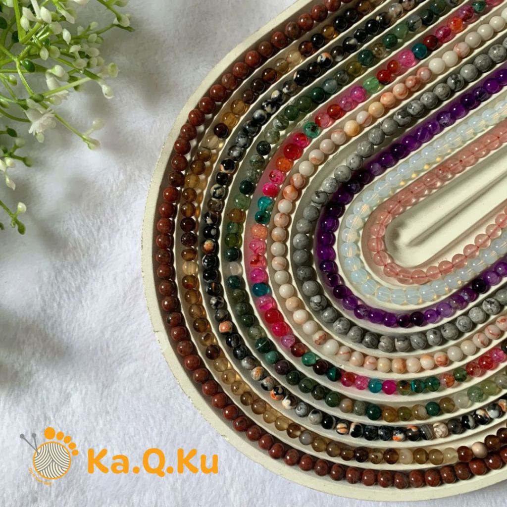 NATURAL STONE 4MM ROUND 1 STRING