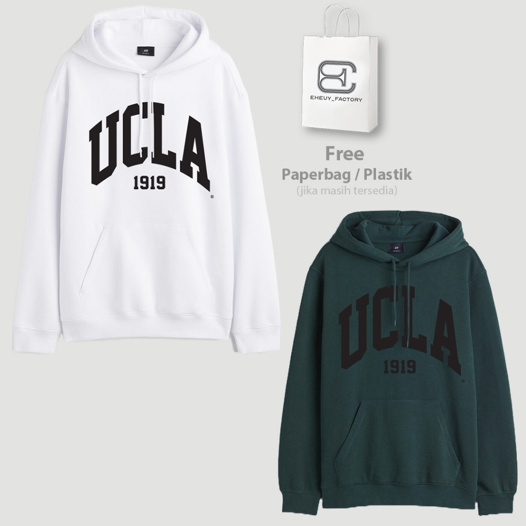 Hijau Hoodie Green Ucla est 1919 Men 's Regular Hoodie Ucla Green Bottle