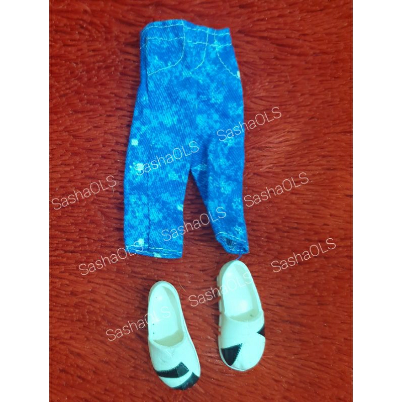 High Invisi Billy monster Doll Shoes Pants - Basic Ori Mattel not Barbie + หมวกกันน็อคบาร์บี้ 2 ตัว 