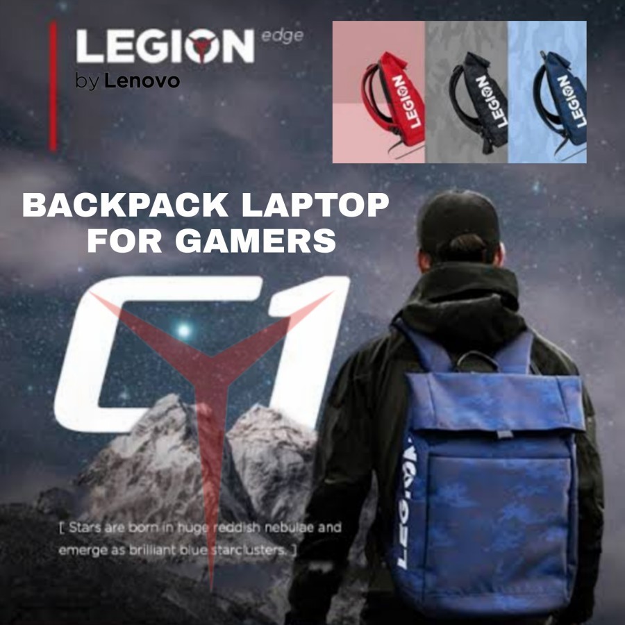 Lenovo LEGION EDGE C1 LAPTOP BACKPACK BAG UNISEX LENOVO LAPTOP BAG / Cool LAPTOP BAG / Travel BAG