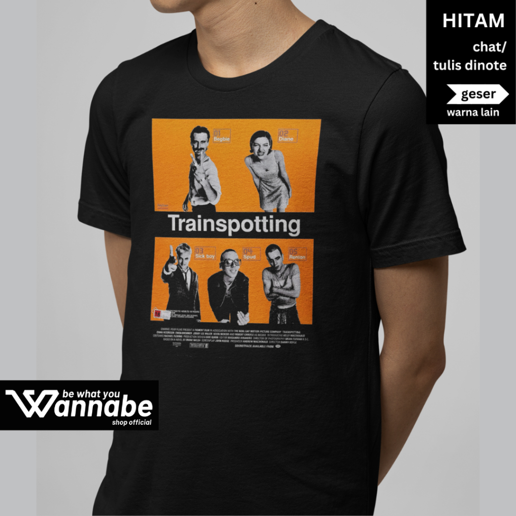 DISTRO MOVIE เสื้อยืด TRAINSPOTTING SIZE S - 7XL ADULT JUMBO BIGSIZE BIG SIZE & CHILDRENS เสื้อยืดพร