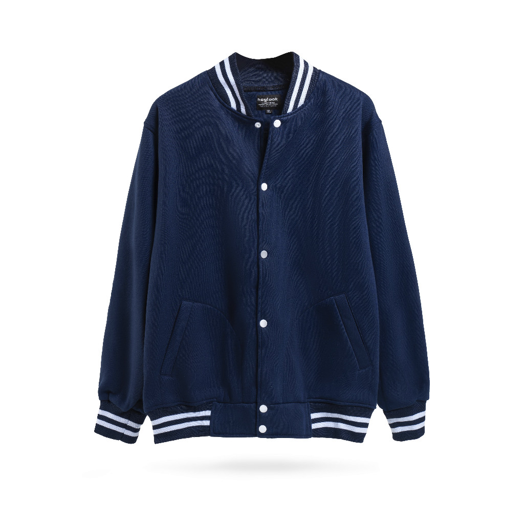 HEYLOOK Official - เสื้อแจ็คเก็ตตัวแทนสําหรับผู้ชาย, วัสดุขนแกะ, Distro Casual Baseball Model, เสื้อแจ็คเก็ตมอเตอร์ไซค์ผู้ชายสุดเท่