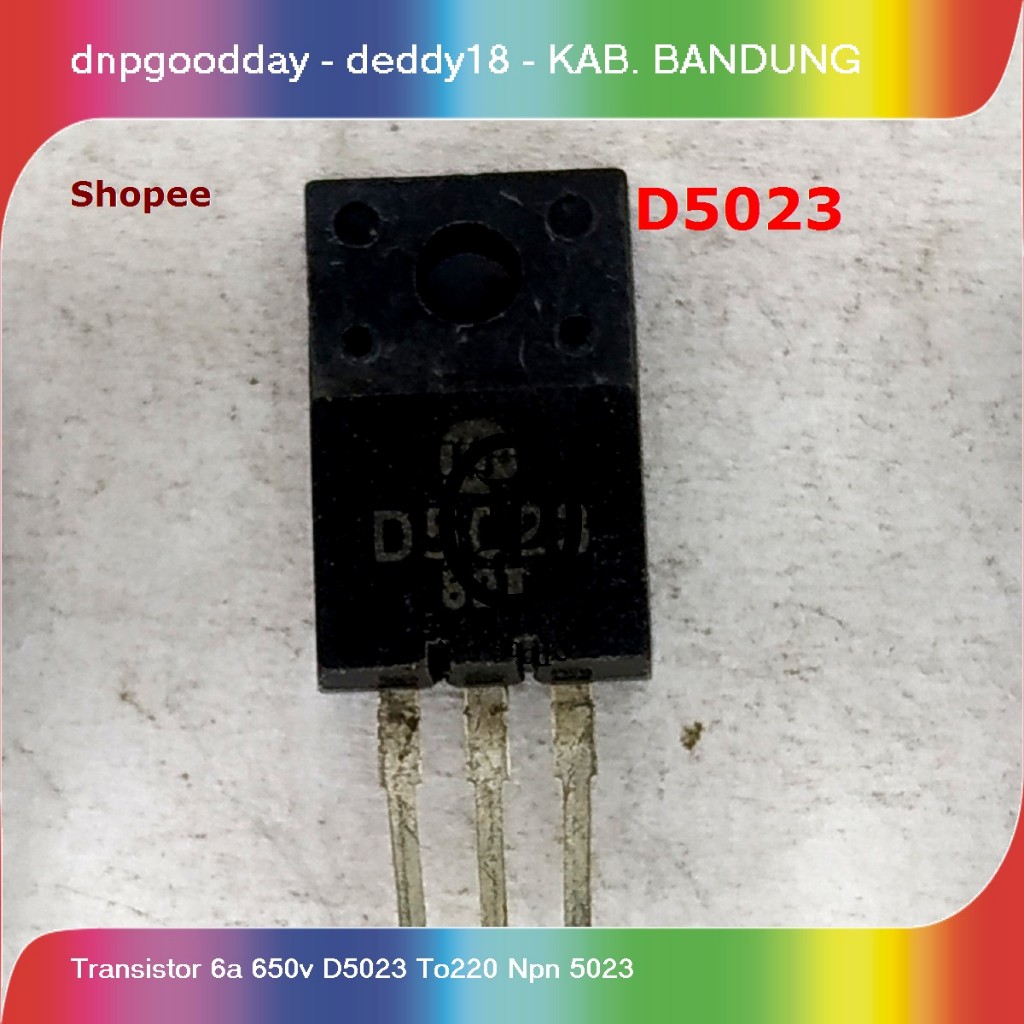 ทรานซิสเตอร์ 6a 650v d5023 to220 npn 5023