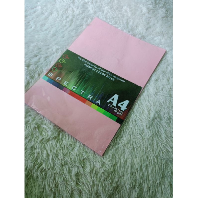 กระดาษสีชมพู Hvs A4 SPECTRA 80gsm