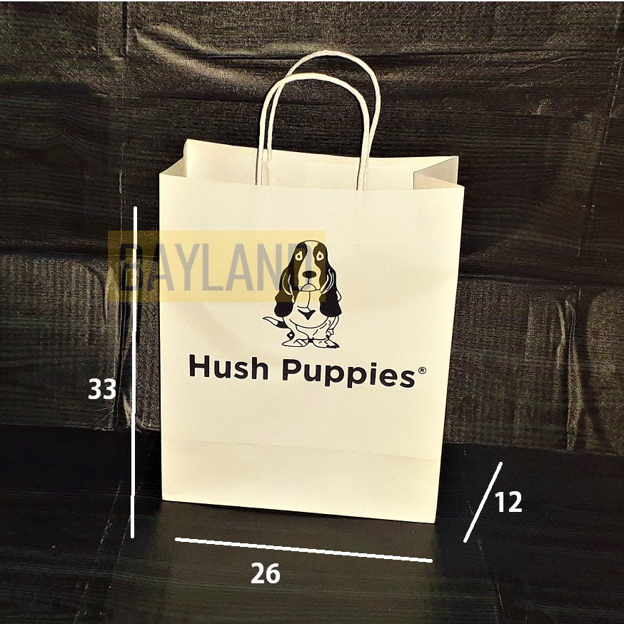 Hush puppies ถุงกระดาษ ขนาดกลาง 33x26x12 ซม.