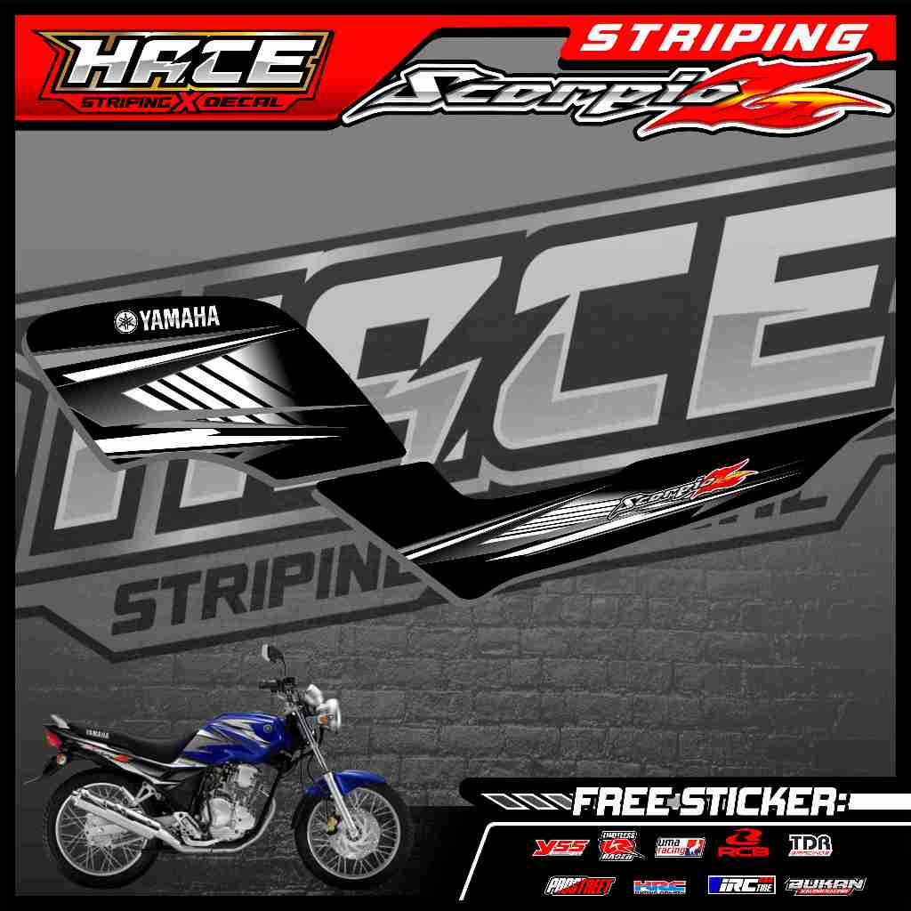 สติ๊กเกอร์ 230 แถบ YAMAHA SCORPIO Z - STRIPING YAMAHA SCORPIO Z SIMPLE GRAPHICS