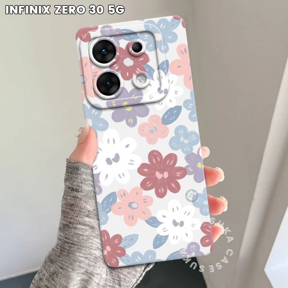 New Infinix Zero 30 5G Softcase - Fashion Case Bunga (SK16) - Casing Infinix Zero 30 5G 2023 - Sukac