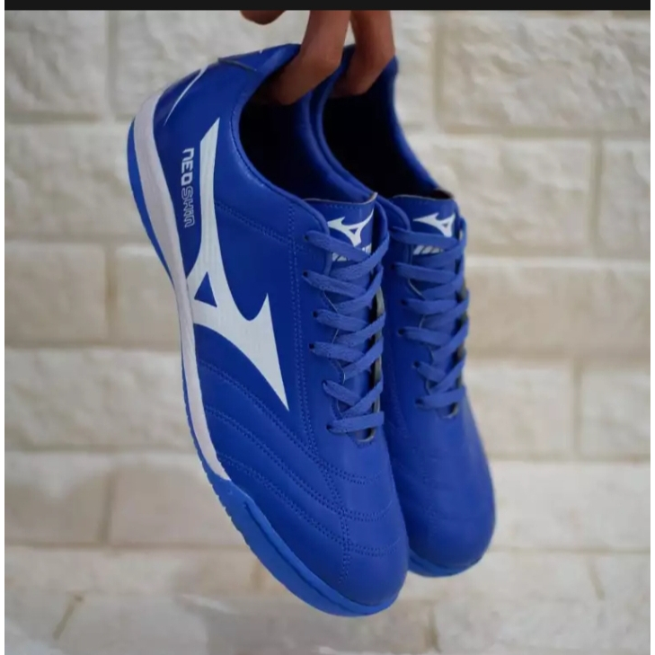 รองเท้าฟุตซอล Mizuno Morelia mini - สีขาว bluee