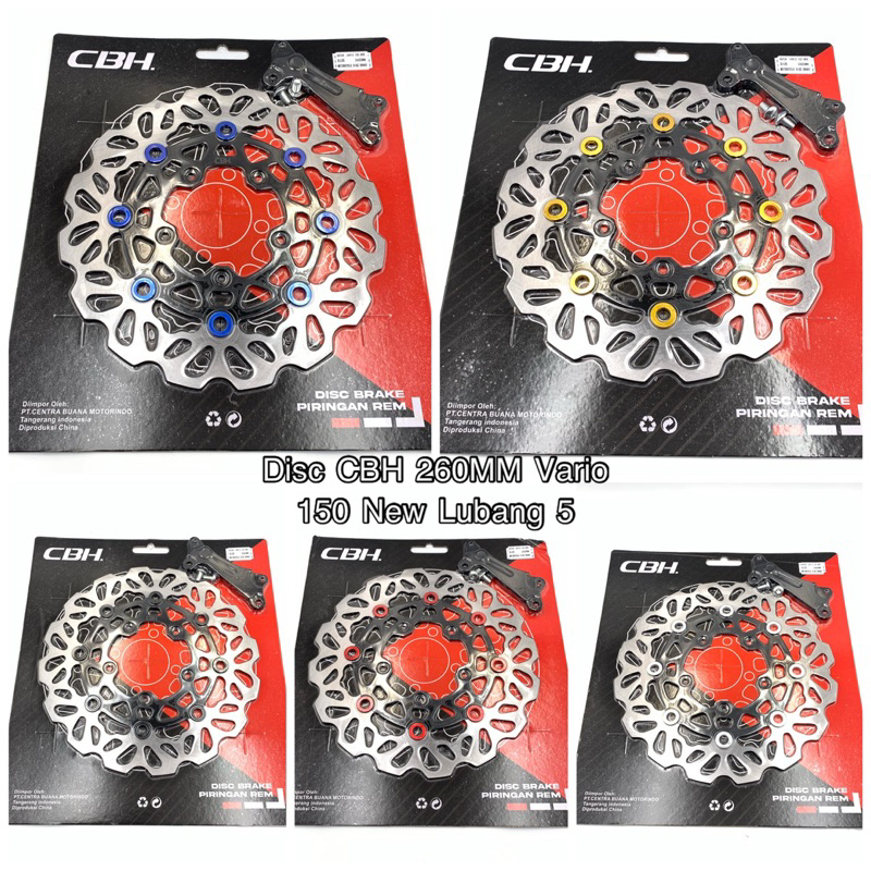 260MM แผ่นดิสก์ดิสก์เบรกหน้ารุ่นหยัก Plus Vario 125 150 วงเล็บ 5 หลุม Pnp ดิสก์เบรก