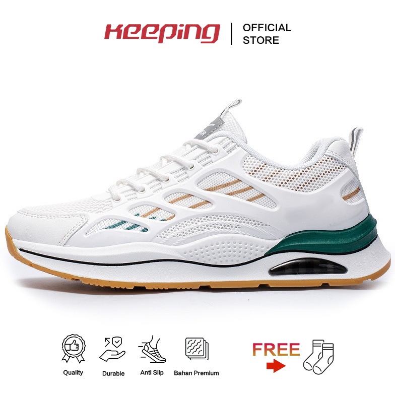 CODE S97Y Keeping Original รองเท้าผ้าใบผู้ชายสีขาว Casual Jogging Running Sport Shoes KSR71
