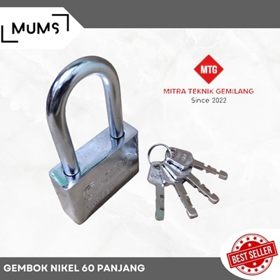 MTG- RRT 60 LONG NICKEL WHITE PADDLE LOCK (คอยาว)