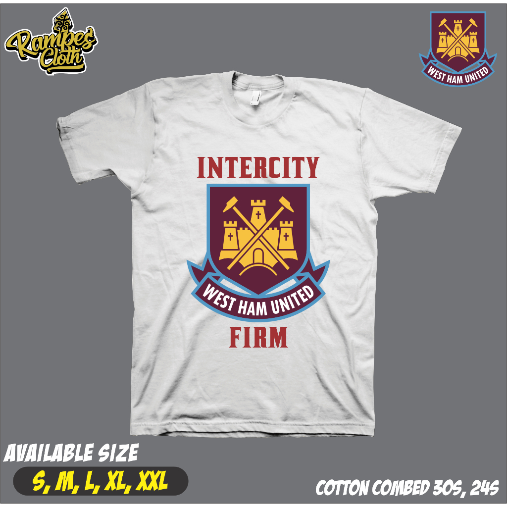 เสื้อยืด West HAM UNITED Distro Cotton Combed 30s Premium R670