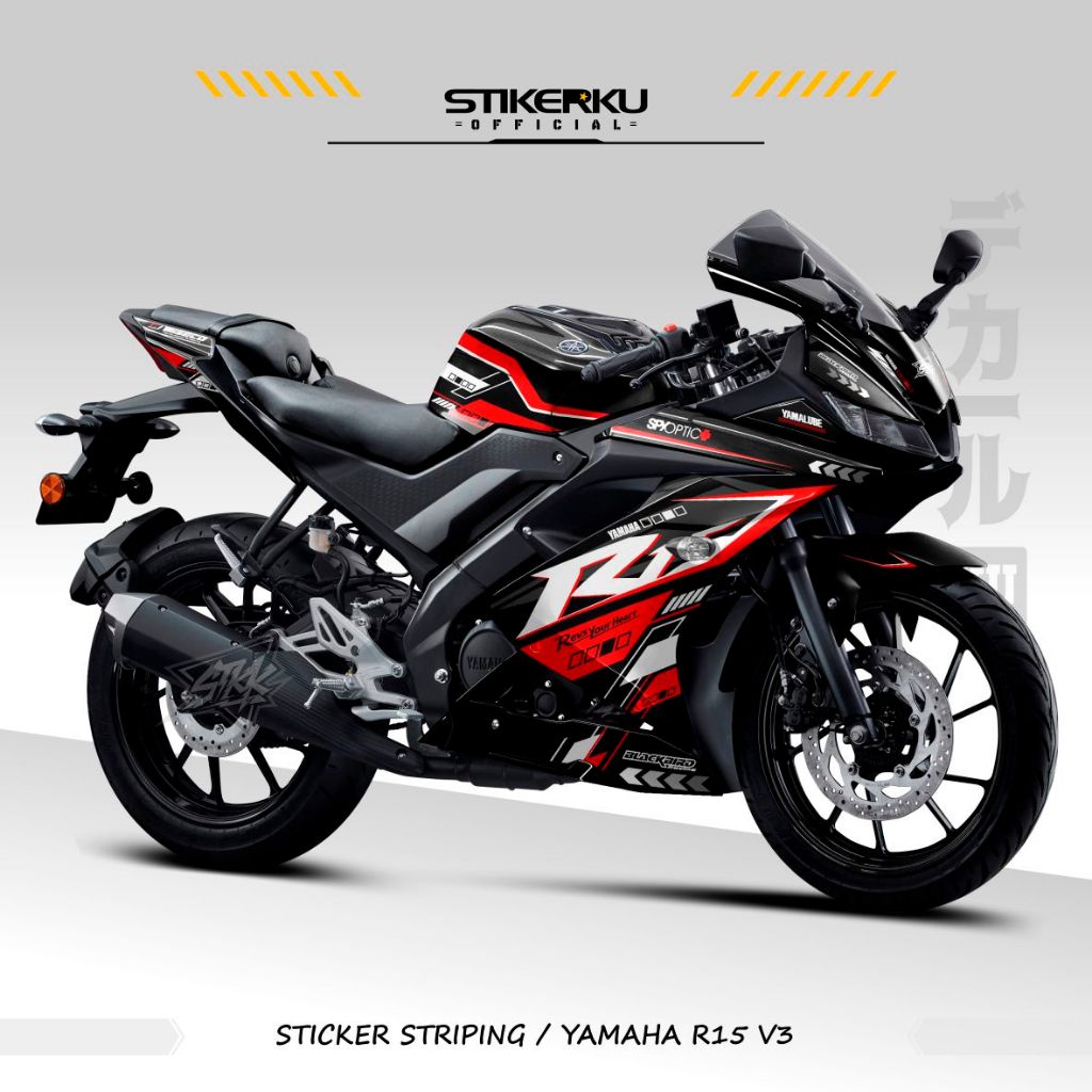 สติ๊กเกอร์สตริป / YAMAHA R15V3 / MOTIF 041 / SEMIFULL / สติ๊กเกอร์ / สต็อก DECALS / R15 / V3 / YAMAH