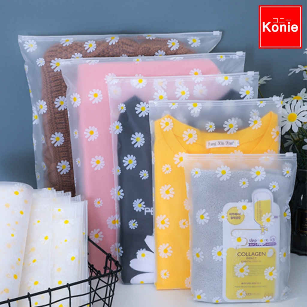ZIPLOCK ORGANIZER BAG / ZIPLOCK TRAVEL BAG DAISY MOTIF / ZIPLOCK STAGE BAG