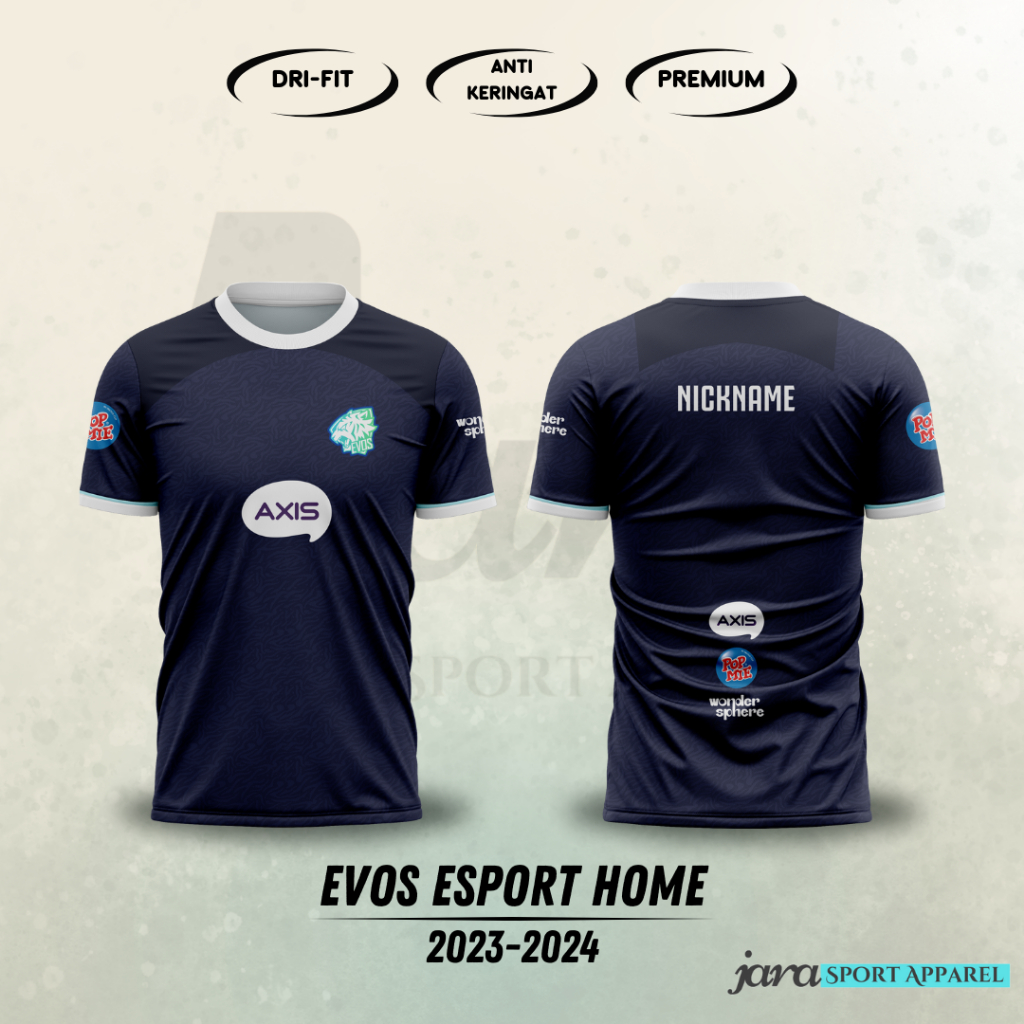 เสื้อยืด พิมพ์ลาย Evos S13 Gaming Jersey Home Away 2023 2024 สําหรับผู้ชาย