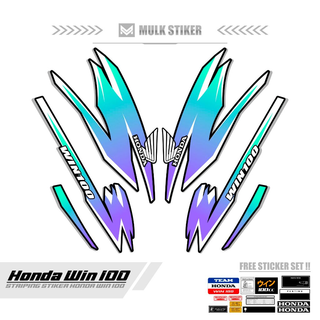 HONDA WIN STRIPING / MTF 59 / WIN 100 STICKER / WIN STICKER / STREET / STRIPING / SKOTLET / SKOTLET 