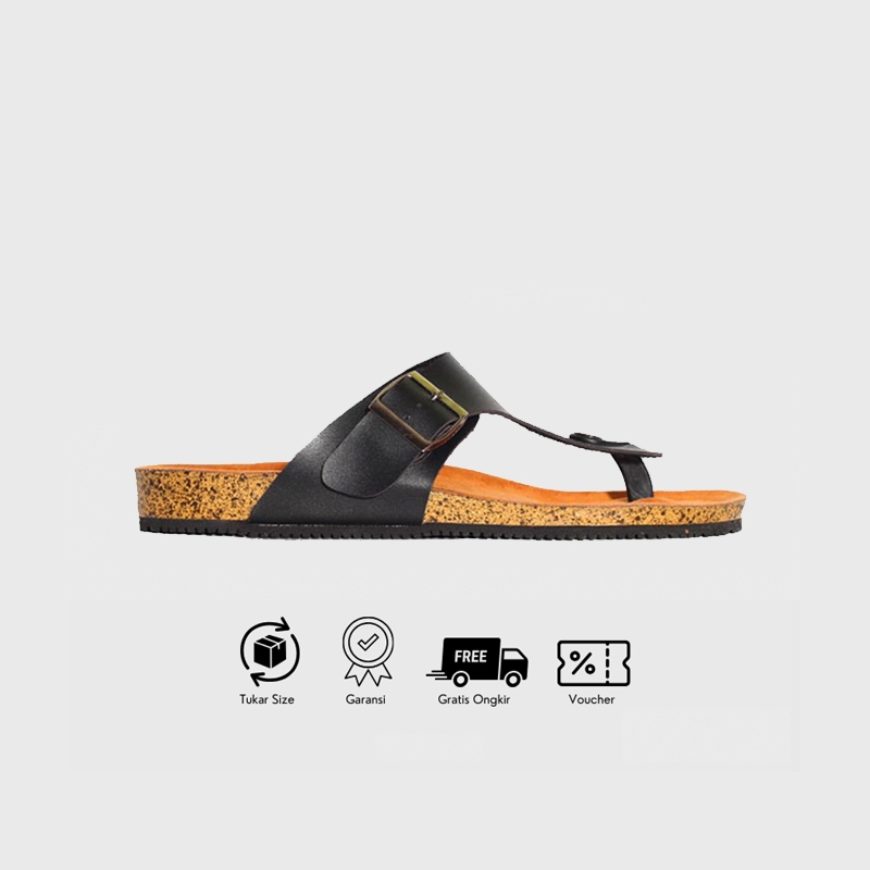 Lvnatica - Lexon Black 39-45 Mens Casual Flip Flops Slide Vintage Outdoor