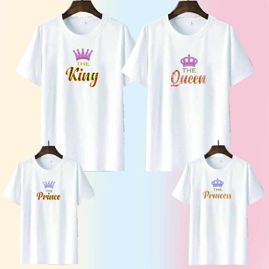เสื้อยืดครอบครัวคู่ / HS.CPF KING QUEEN PRINCE PRINCESS Family เสื้อยืด (ราคาเริ่มต้น / ! ชิ้น) เสื้