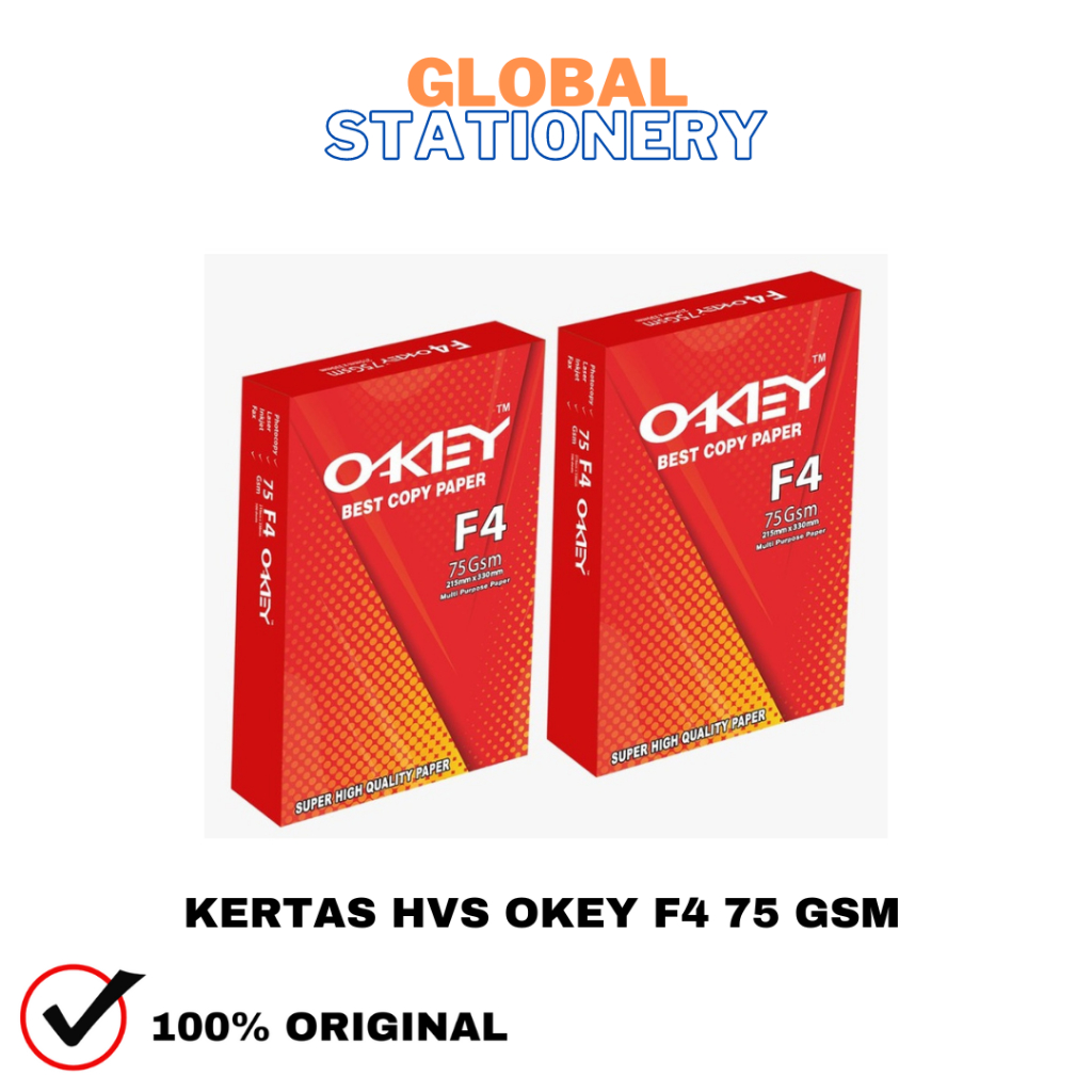 Hvs พิมพ์กระดาษ COPY PAPER OKEY OAKEY F4 FOLIO 75 GSM