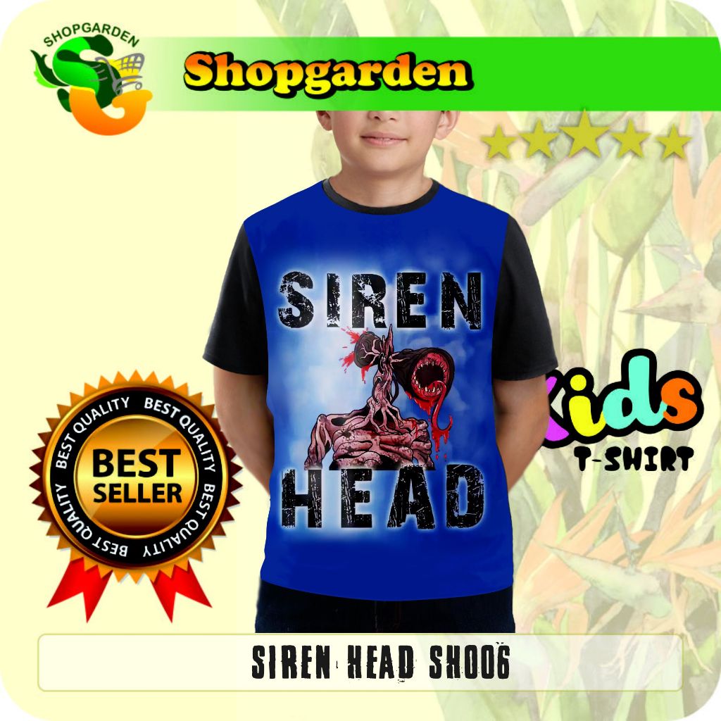 เสื้อยืด พิมพ์ลาย SIREN HEAD SH006 สําหรับเด็กผู้ชาย และเด็กผู้หญิง | สวนช้อป