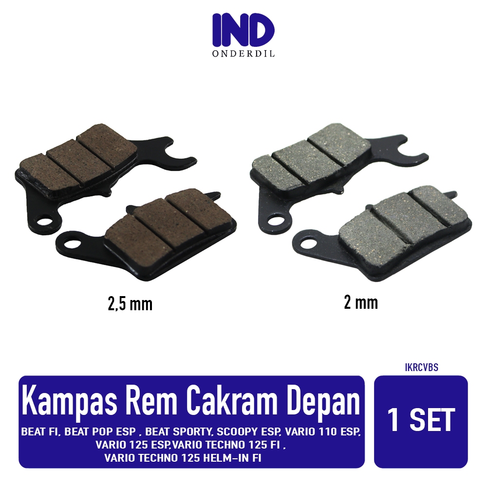 ผ้าเบรคหน้า-CRAM-Discpad Vario Techno 125 Fi-HELMET ใน F1