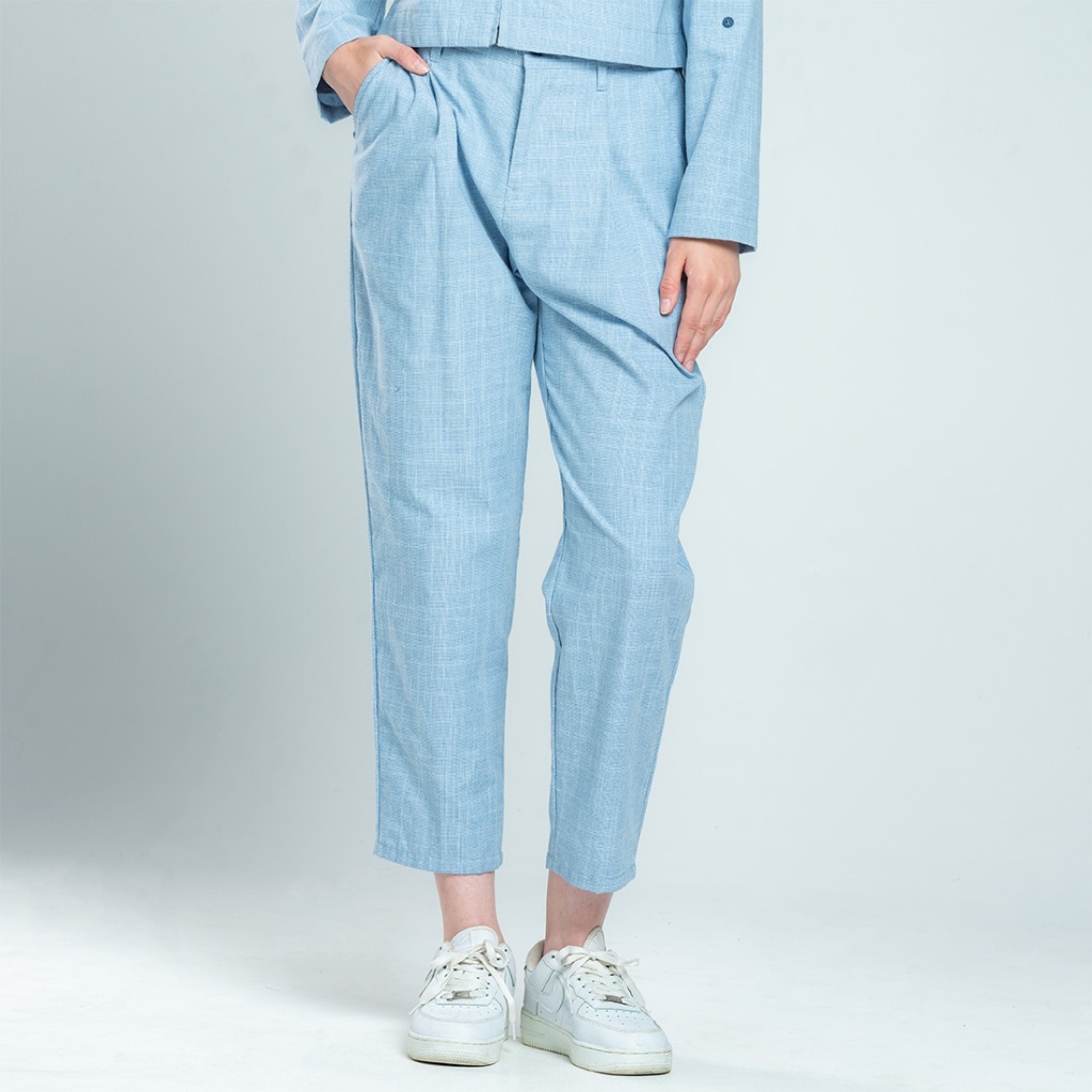 C2 Vanola Blue Pants Straight Cut Women