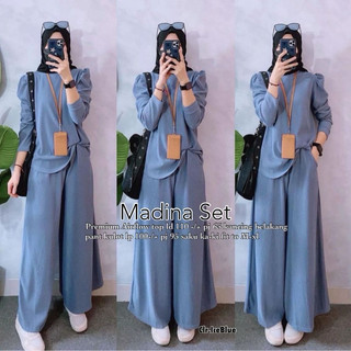 Setelan Wanita Madina Set Celana Cutbray Cringkel Air Flow Jumbo Set | Cringkle Air Flow Premium | JUMBO  | SETELAN PIYAMA | PREMIUM QUALITY | COD