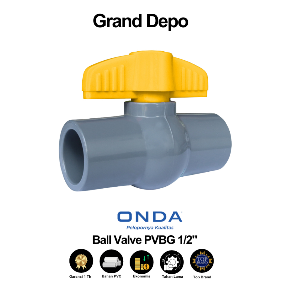 Onda Ball Valve PVBG 1/2 Onda Water Faucet Stop