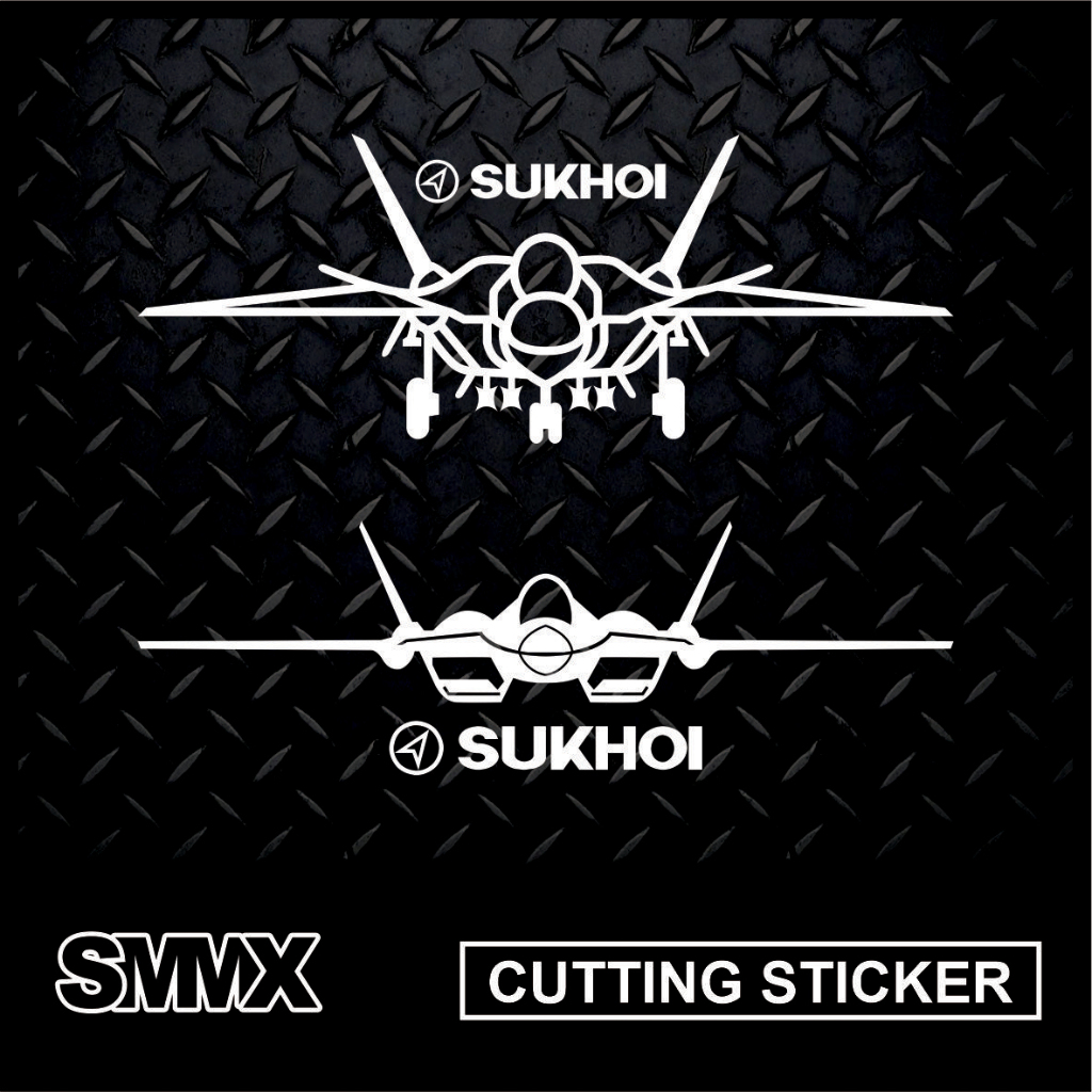 Sukoi T-50 PAK FA Jet Fighter Plane Cutting Sticker