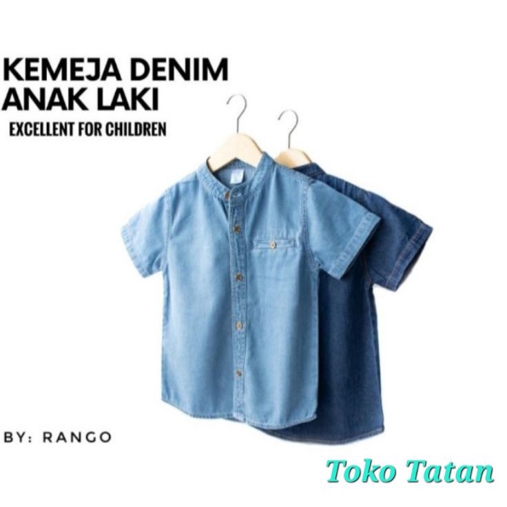 KEMEJA เสื้อเชิ้ตเด็ก Hem 214 ปีกางเกงยีนส์นุ่ม RANGO Denim