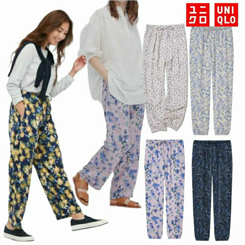 Uniqlo ผู้หญิงซาตินผ้าม่าน Jogger/กางเกงหญิงตั้งครรภ์/กางเกงจ็อกเกอร์/Uniqlo Culottes (XS - 3XL)