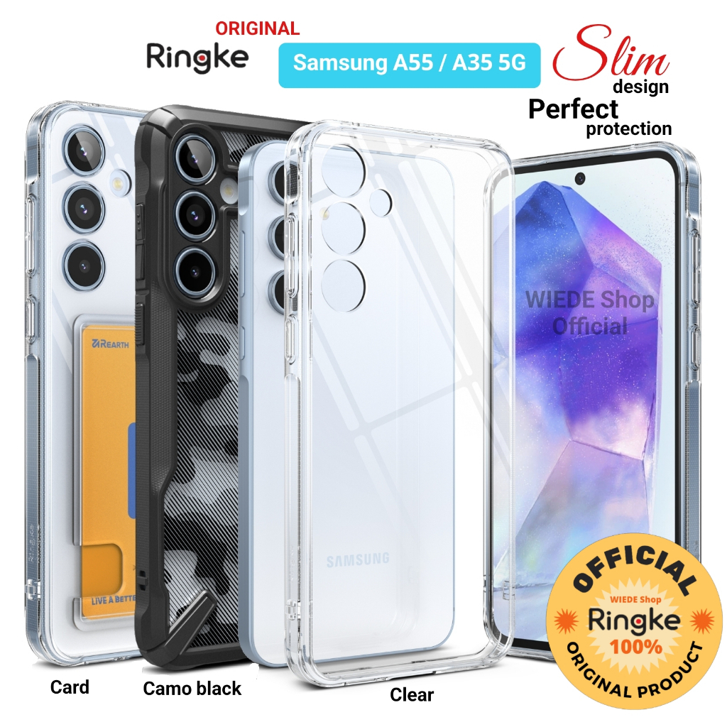 เคสโทรศัพท์มือถือแบบนิ่ม ใส กันกระแทก ลาย RINGKE Fusion สําหรับ Samsung Galaxy A55 A35 5G A54 A34 A24 A14 5G