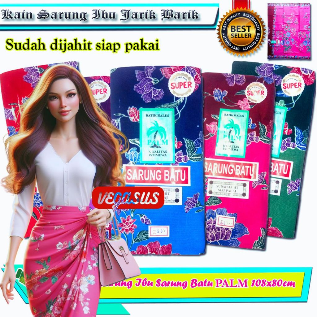 3 ชิ้นหลังคลอด Mothers Sarong Batik Jarik ผ้า PALM 501-ผ้าซิ่นผู้หญิง-Vegasus Store