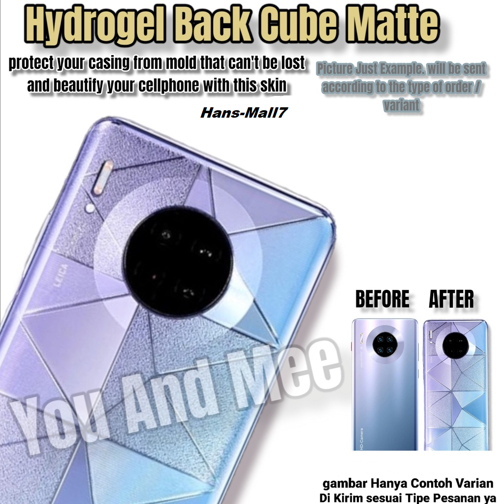 Hans- Hydro Skin 3D Back Anti Glareสมมาตร SAMSUNG A06 A16 A05 A05s A03 A03S A03Core A02 A02S A01 Cor