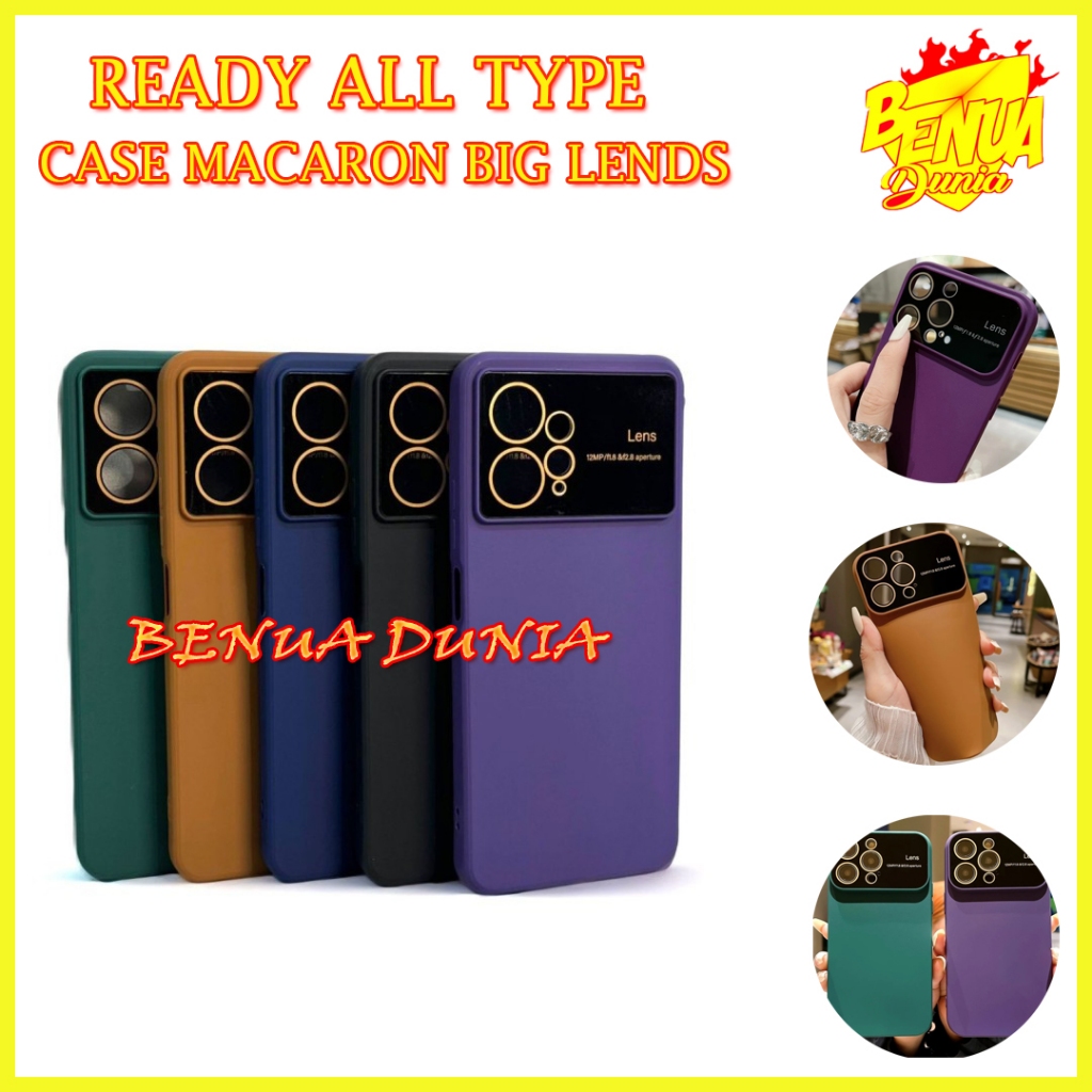 SOFTCASE MACAROON เลนส์ขนาดใหญ่ OPPO A38 A98 A18 A58 A57 4G A54 A53 A33 A52 A92 A5 2020 A9 2020 A31 