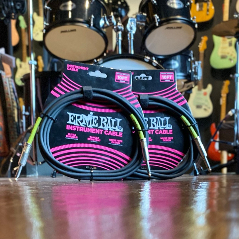 ERNIE BALL 10FT STRAIGHT สายแจ็คสีดํา
