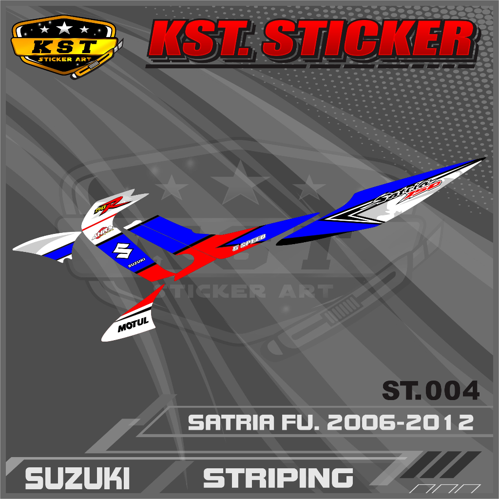 Striping Satria Fu 150 ปี 2012 - สติ๊กเกอร์ Striping Suzuki Satria Fu 150 - 2012 Racing Design ST.04